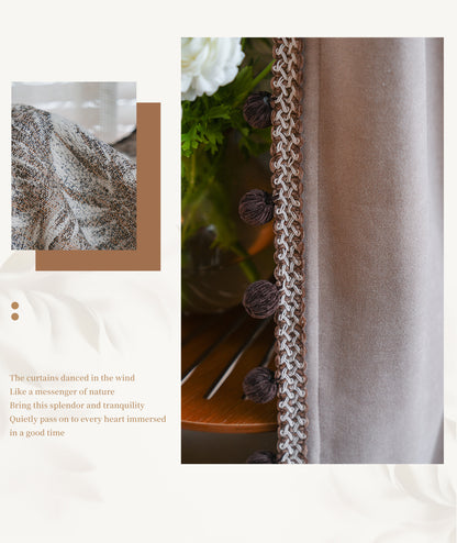 Shan Ye Hua Du Curtain:boasts a stunning drape and is sure to enhance the aesthetic of any room-海智集-
