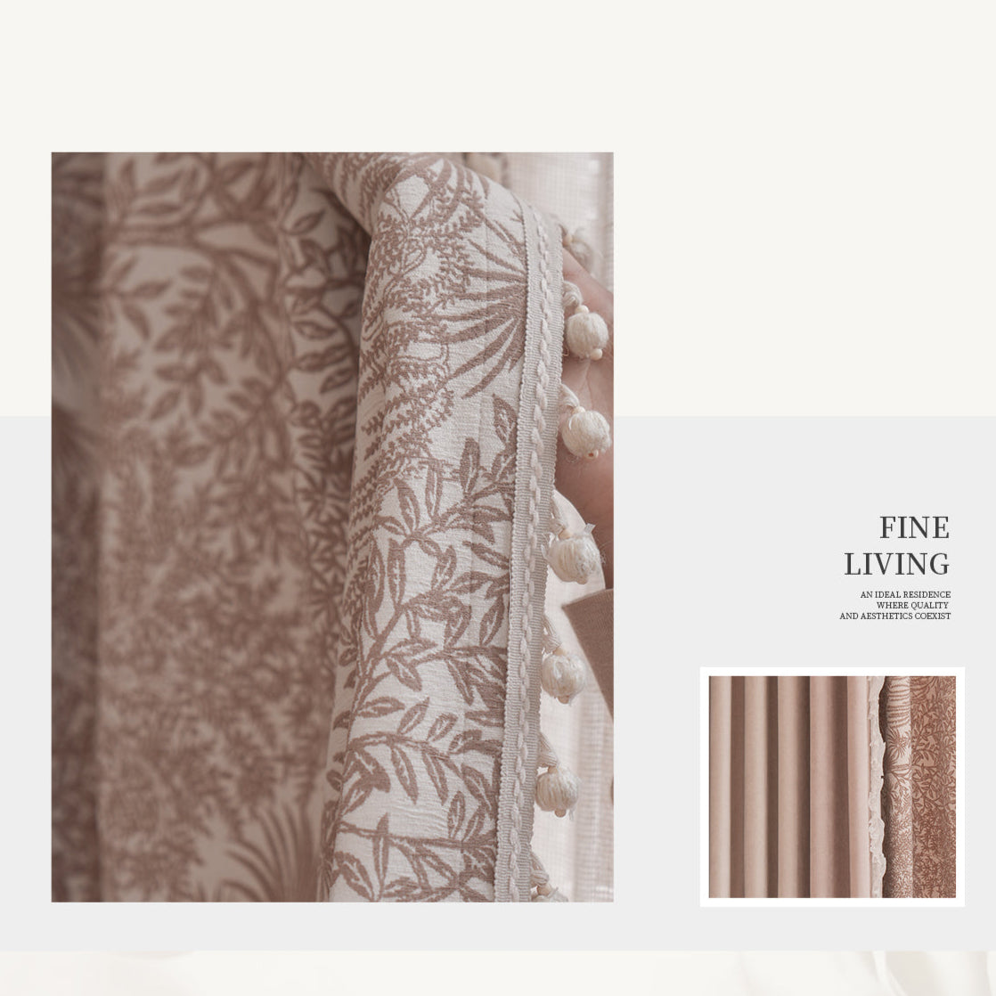 Honey Monroe Curtain:The soft, comfortable texture of the chenille fabric provides a cozy feel that invites relaxation and warmth into your home-海智集-