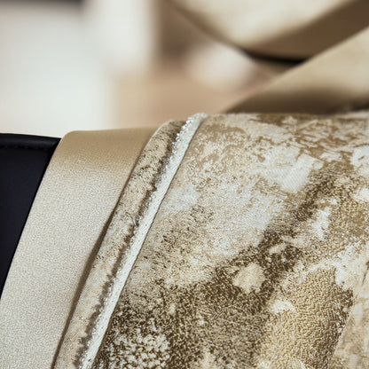 Floating Gold Modern Curtain ：charm of our A Curtain, a perfect blend of natural fibers and color-woven high precision chenille-海智集-