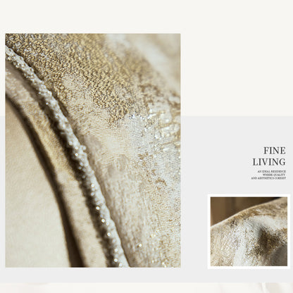 Floating Gold Modern Curtain ：charm of our A Curtain, a perfect blend of natural fibers and color-woven high precision chenille-海智集-