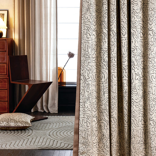 Ink fragrance and cloud ink Curtain:expertly crafted from natural fibers for a luxurious touch-海智集-
