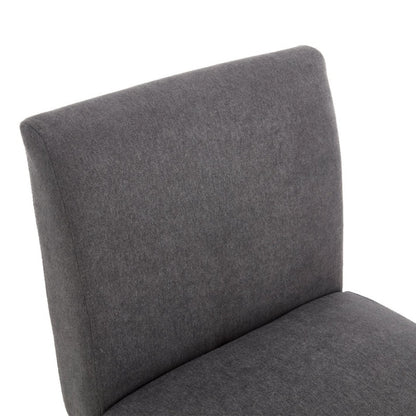COOLMORE 360 Degree Swivel Upholstered Dining Chairs Set of 2 Swivel Dining Room Chairs Kitchen Chairs Casters & Storage Comfy Modern Rolling Chair for Living Room Fabric Armless Chair-海智集-Default-