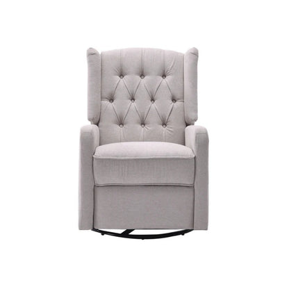 COOLMORE Rocking Recliner Chair,360 Degree Swivel Nursery Rocking Chair,Glider Chair,Modern Small Rocking Swivel Recliner Chair for Bedroom,Living Room Chair Home Theater Seat (Beige)-海智集-Default-