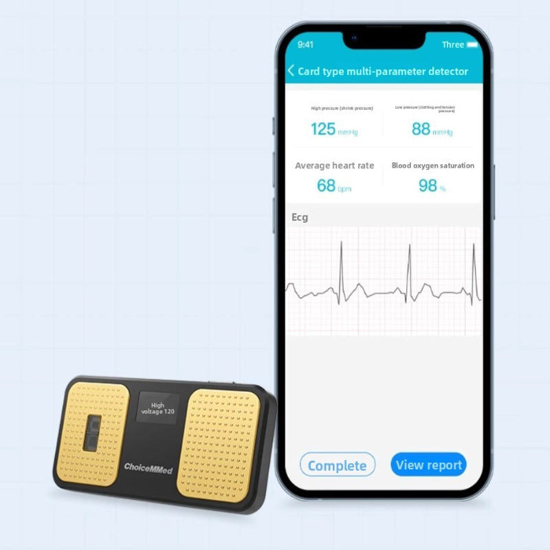 Sleeveless blood pressure monitor, home card-type blood pressure monitor, single-lead electrocardiogram and blood oxygen saturation detector-海智集-