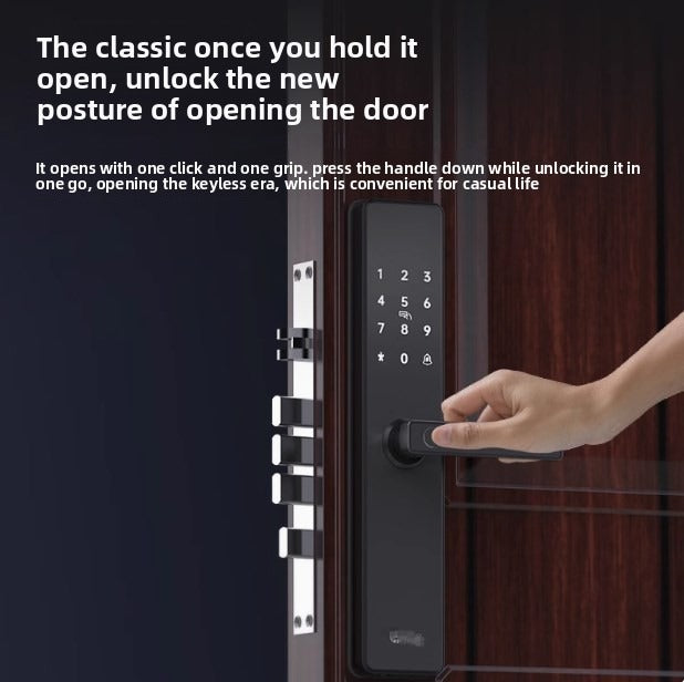 Fingerprint lock, household security door, smart door lock, entrance door, smart lock, wooden door, password lock, electronic door lock-海智集-