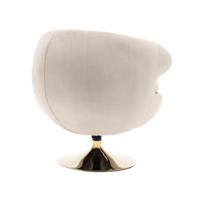 360 Degree Swivel Cuddle Barrel Accent Chairs, Round Armchairs with Wide Upholstered, Fluffy Fabric Chair for Living Room, Bedroom, Office, Waiting Rooms-海智集-Default-