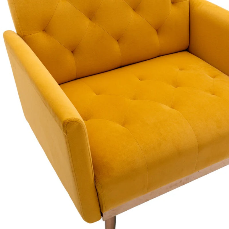 COOLMORE Accent Chair ,leisure single sofa with Rose Golden feet-海智集-Default-