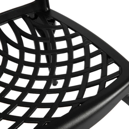 Bistro Set 3 Piece Rustproof Cast Aluminum Patio Furniture Sets 2 Chairs and 1 Round Table Outdoor, Garden, Patio, Balcony, black-海智集-Default-