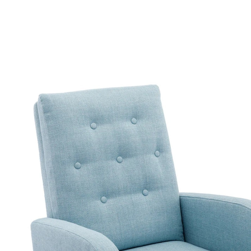 High Back Rocking Chair Nursery Chair .Comfortable Rocker Fabric Padded Seat .Modern High Back Armchair-海智集-Default-