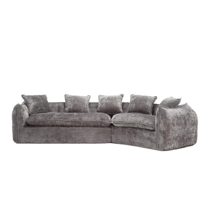 Modular Sectional Sofa, U-Shaped Couch with Sofa for five & Pillows, Modern Minimalist chenille Fabric Large Comfy Cloud Sofas, Living Room Furniture Sets-海智集-Default-
