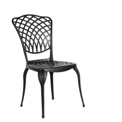 Bistro Set 3 Piece Rustproof Cast Aluminum Patio Furniture Sets 2 Chairs and 1 Round Table Outdoor, Garden, Patio, Balcony, black-海智集-Default-