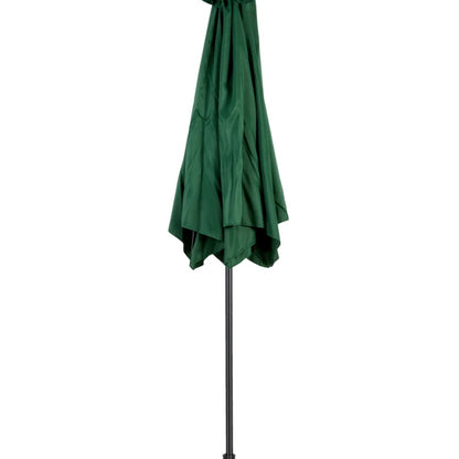 9FT Outdoor Patio Umbrella Outdoor Table Umbrella with Push Button Tilt and Crank, Market Umbrella 6 Sturdy Ribs , Deck, Backyard, Pool (Base Not Included) - ( Dark green )-海智集-Default-