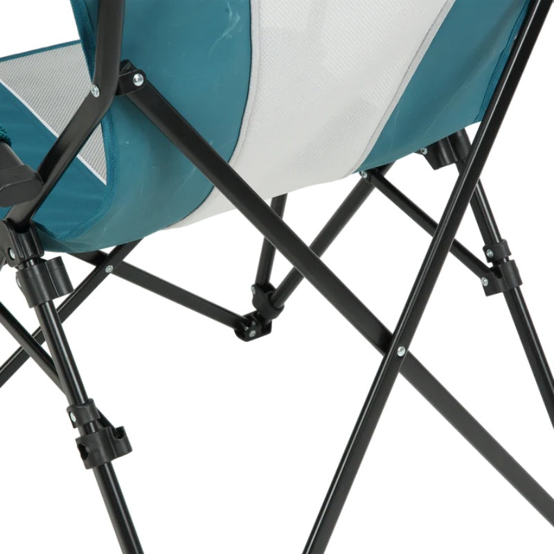 Steel folding Mesh Quad Camping Chair, with Cup Holder, & Carry Bag; Blue-海智集-Default-