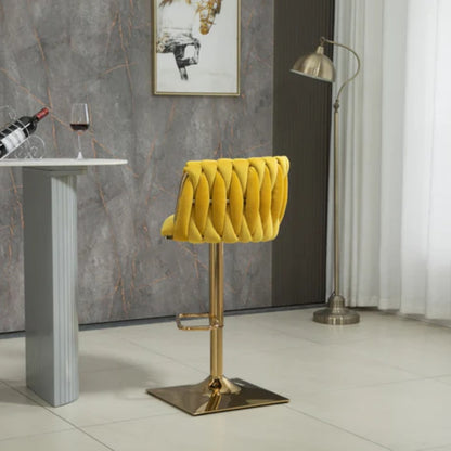 COOLMORE Vintage Bar Stools with Back and Footrest Counter Height Dining Chairs 2PC/SET-海智集-Default-