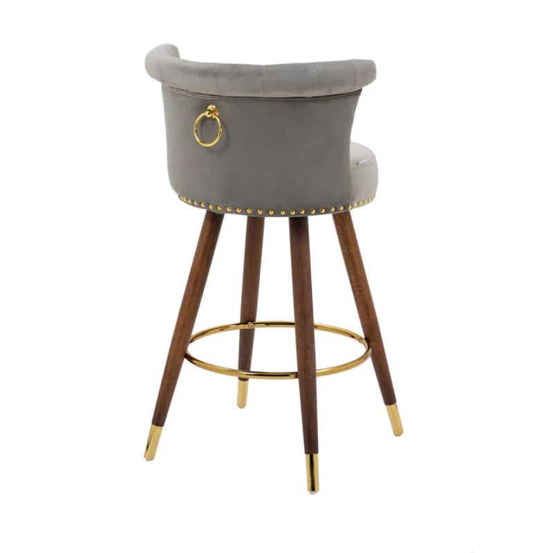 COOLMORE Swivel Bar Stools with Backrest Footrest ,with a fixed height of 360 degrees-海智集-Default-