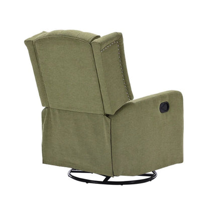 COOLMORE Rocking Recliner Chair,360 Degree Swivel Nursery Rocking Chair,Glider Chair,Modern Small Rocking Swivel Recliner Chair for Bedroom,Living Room Chair Home Theater Seat (Ovive Green)-海智集-Default-