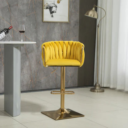 COOLMORE Vintage Bar Stools with Back and Footrest Counter Height Dining Chairs 2PC/SET-海智集-Default-
