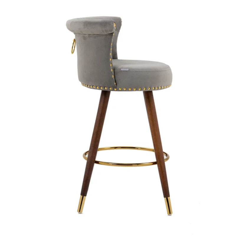 COOLMORE Swivel Bar Stools with Backrest Footrest ,with a fixed height of 360 degrees-海智集-Default-