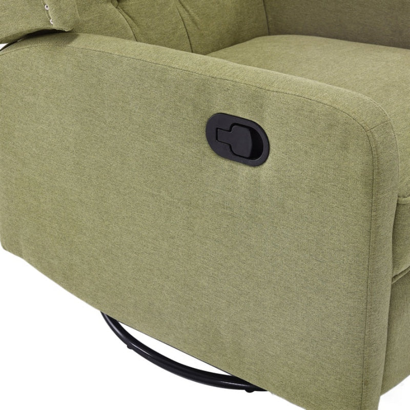 COOLMORE Rocking Recliner Chair,360 Degree Swivel Nursery Rocking Chair,Glider Chair,Modern Small Rocking Swivel Recliner Chair for Bedroom,Living Room Chair Home Theater Seat (Ovive Green)-海智集-Default-
