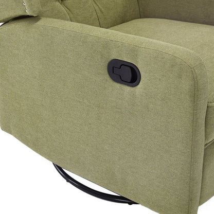 COOLMORE Rocking Recliner Chair,360 Degree Swivel Nursery Rocking Chair,Glider Chair,Modern Small Rocking Swivel Recliner Chair for Bedroom,Living Room Chair Home Theater Seat (Ovive Green)-海智集-Default-