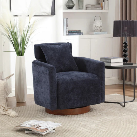 COOLMORE 360 degree rotation design, multi-gear adjustment backrest, soft and comfortable chenille fabric, ergonomic design of the living room chair-海智集-Default-