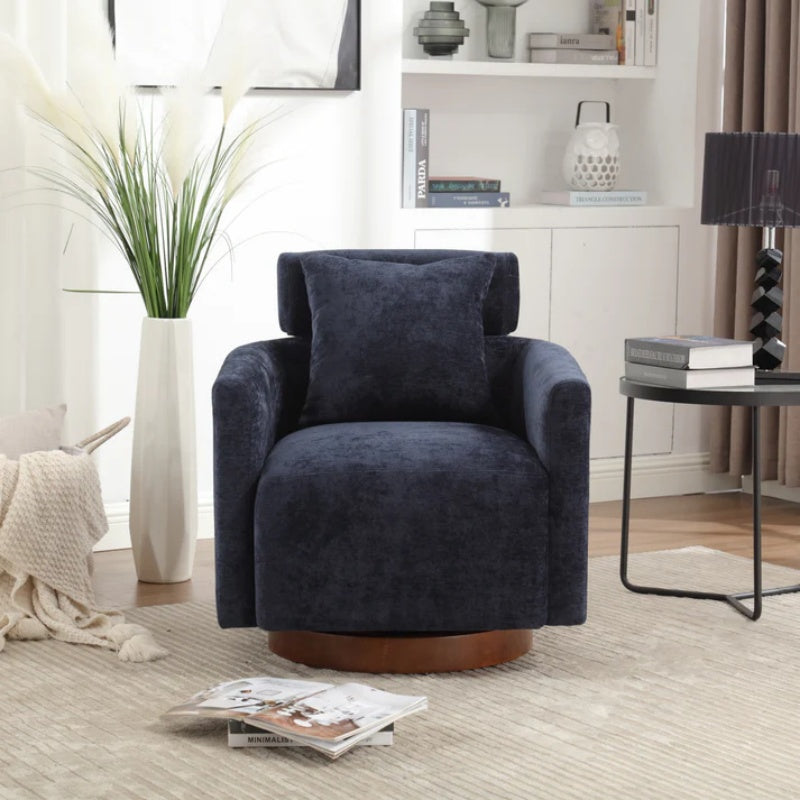 COOLMORE 360 degree rotation design, multi-gear adjustment backrest, soft and comfortable chenille fabric, ergonomic design of the living room chair-海智集-Default-