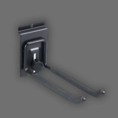 Powerful Wall Storage Hooks - 8-Inch Double Hook, Customizable Heavy Duty Wall Hooks for Organizing, High Quality Shelving Solution, Supports Up to 35kg, Model GGQJ002B-海智集-