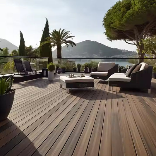 Waterproof Interlocking Swimming Pool Wpc Decking Composite Boards Wood Outdoor Flooring Deck-海智集-