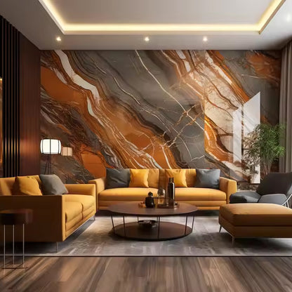 17th Century Decorative PVC Marble Wall Panels 3000mm Modern WPC SPC Wall Board for Hotel Interior Waterproof Stripes Pattern-海智集-