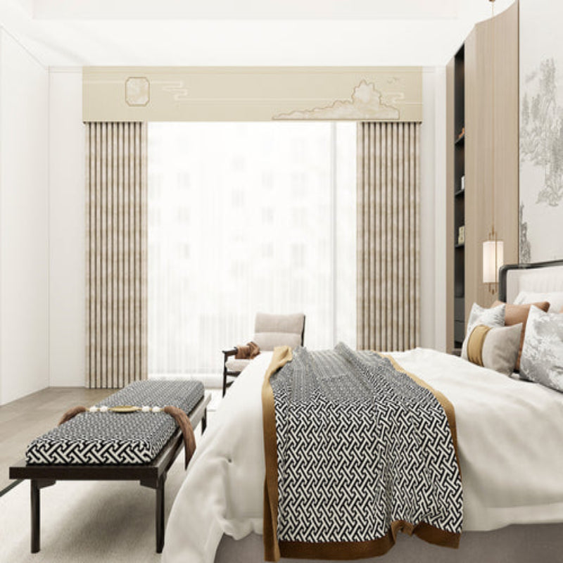 Shanshui Yaju Curtains: Three-dimensional texture, tight and wear-resistant fabric, natural drape-海智集-