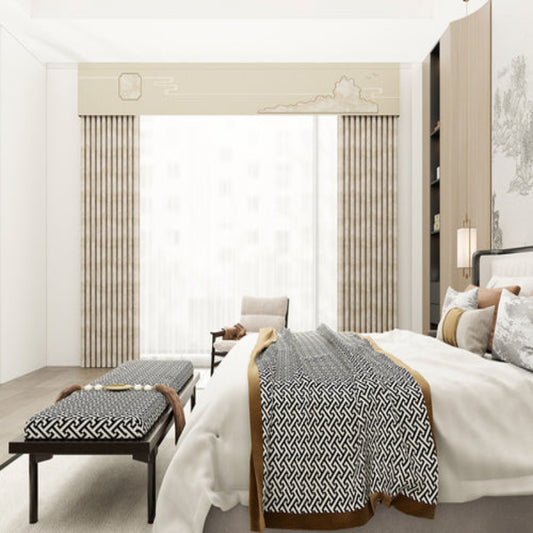 Shanshui Yaju Curtains: Three-dimensional texture, tight and wear-resistant fabric, natural drape-海智集-