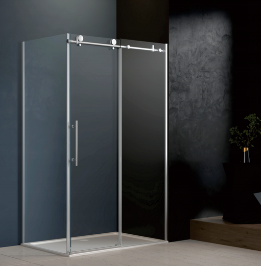 Shower room, stainless steel bathroom, glass partition, sliding door, extremely narrow integral bathroom, shower room, custom shower door-海智集-