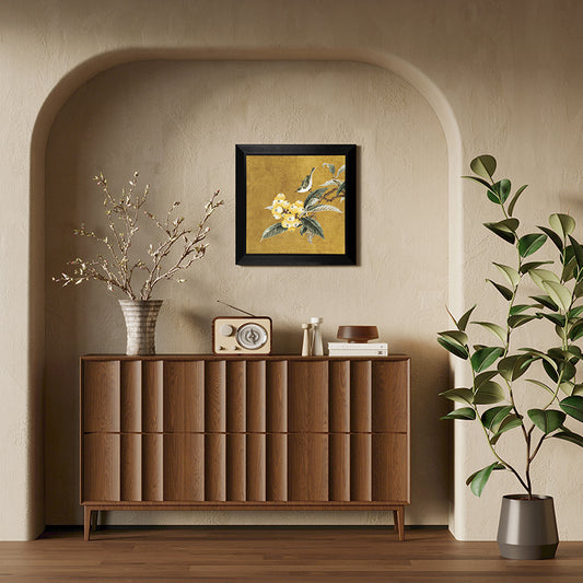 Decorative Art-Loquat and White-Eye Bird Painting-海智集-