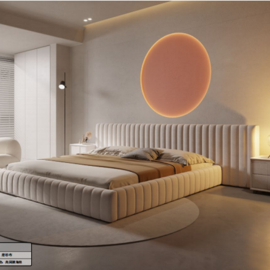 Sleep in Style: Italian Matte Fabric Luxury Bed for Your Dream Bedroom-海智集-