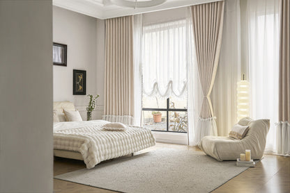 The charm of pink and delicate Curtain:Crafted from high-quality chenille-海智集-