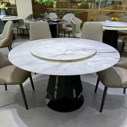 Modern Minimalist Marble Round Dining Table Set-海智集-