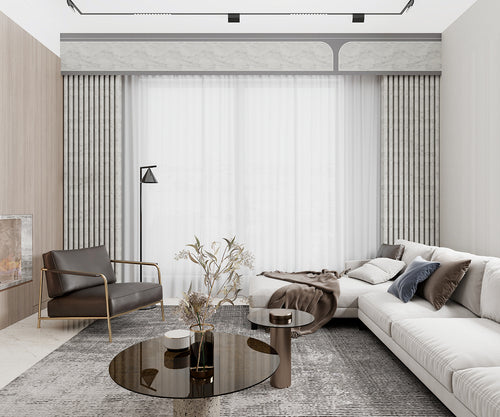 Luxurious Silhouette Curtains: Anti-wrinkle, no need for ironing, machine washable, and easy to maintain-海智集-