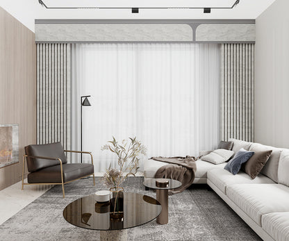 Luxurious Silhouette Curtains: Anti-wrinkle, no need for ironing, machine washable, and easy to maintain-海智集-