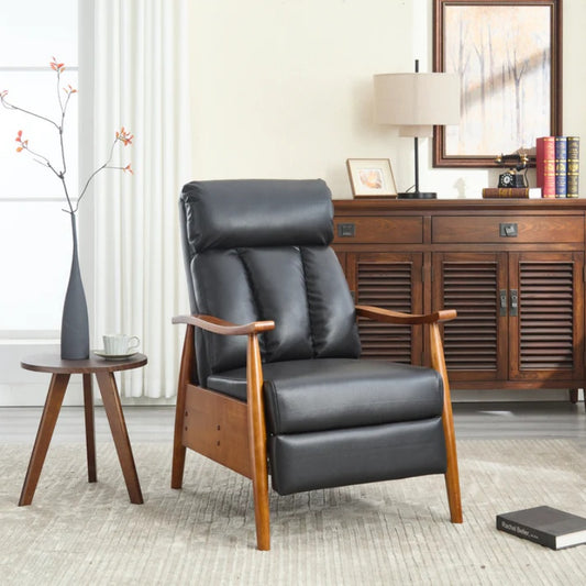 COOLMORE Wood Frame Armchair, Modern Accent Chair Lounge Chair for Living Room-海智集-Default-