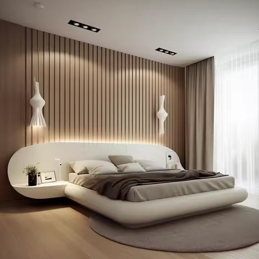 Hot Sale Flat Modern Board Marble Bathroom Wood Interior Indoor Wpc Fluted Wall Panel-海智集-