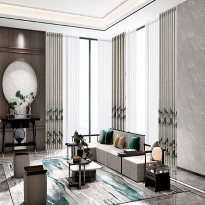 The lush green curtains: They are subtle and enhance the luster of the space without being overly exaggerated-海智集-
