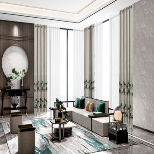 The lush green curtains: They are subtle and enhance the luster of the space without being overly exaggerated-海智集-