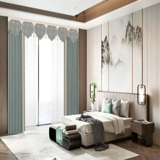 Anzhi Tinglan Curtains: Made with yarns and high-precision jacquard technology, the patterns are three-dimensional and long-lasting without fading-海智集-