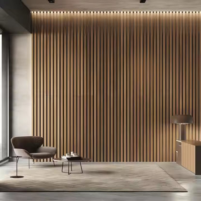 Wall Soundproofing Slat Wooden Fiber Waterproof Acoustic Panels for Indoor Decoration Material