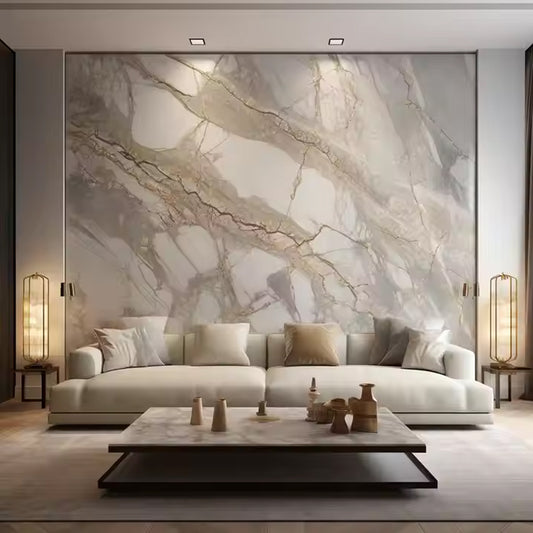 CE 1220*2400 Uv Waterproof 3mm 2mm Spc Pvc Decorative Wall Paneling Bathroom Marble Wall Panel for Indoor Decor-海智集-