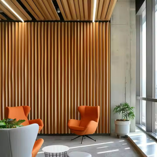 Panel Dinding Akustik Mdf Panel Pembahagian Pejabat Alih Menyerap Bunyi Panel Dinding Selat Kayu Akustik 3d Kalis Bunyi