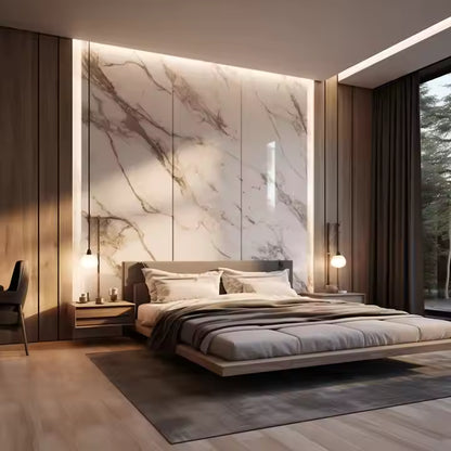 High Quality Yellow Interior Wood Pvc Wall Cladding Plastic Marble Panels Wpc Wall Panel Board