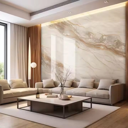 Modern Interior Design WPC Vinyl Wallpaper Free Samples Leather Marble Panels for Walls Waterproof Soundproof for Hotels-海智集-