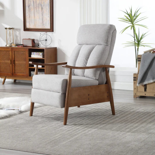 COOLMORE Wood Frame Armchair, Modern Accent Chair Lounge Chair for Living Room-海智集-Default-