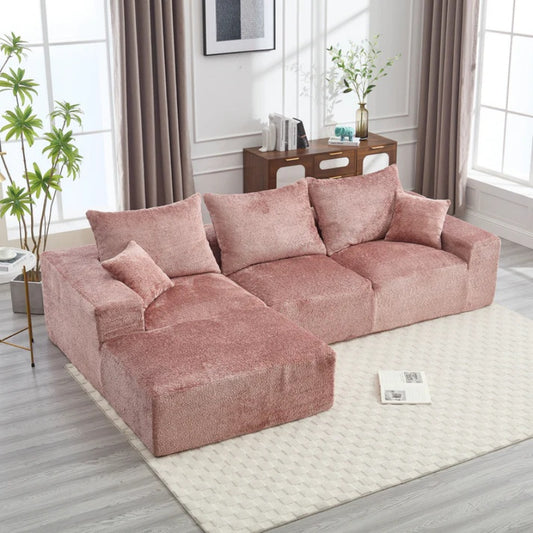 UNITED WE WIN Stylish fabric, excellent touch, L-shaped design, intimate comfort, large seated depth, free stretch, random combination, flexible, full compression, no installation of the sofa-海智集-Default-